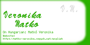 veronika matko business card
