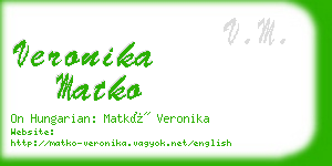 veronika matko business card